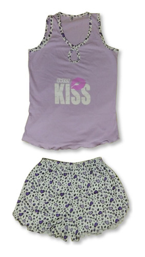 Conjunto Pijama Blusa Y Short Para Dama