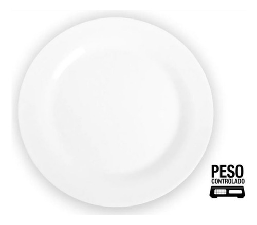 Conjunto 6 Pratos Raso Menu Opaline Peso Controlado 27cm Nad