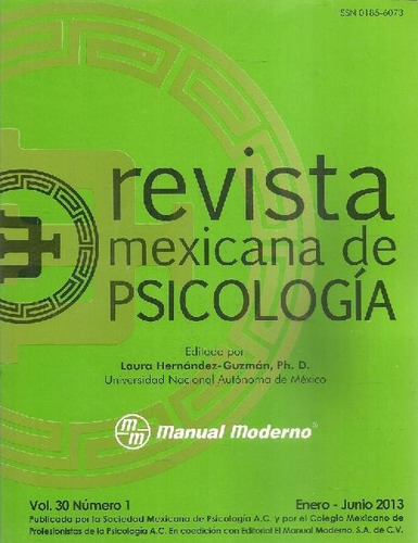 Libro Revista Mexicana De Psicología De Laura Hernández-guzm