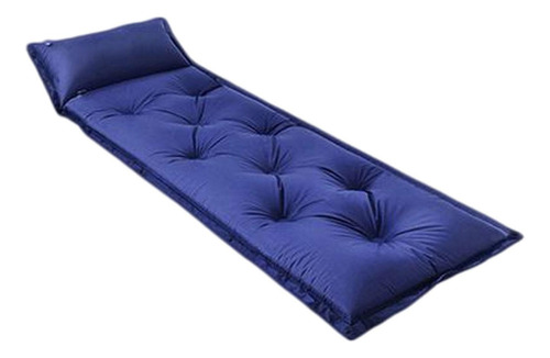 Cojín Autoinflable Para Dormir Con Almohada Azul 2,5 Cm
