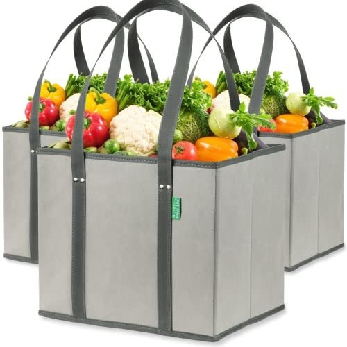 Bolsas De Compra De Grocery Reutilizables (3 Pack - Vwjkm