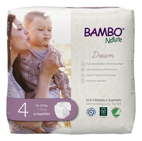 Pañales Bambo Nature Dream 162pz Talla 4 Género Sin género