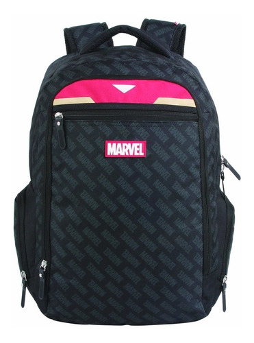 Mochila Escolar Dermiwil Preta Marvel Iron Man 11469 Cor Preto