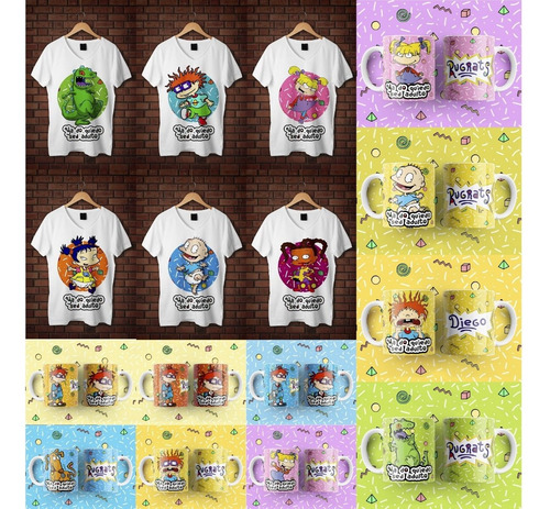 Plantillas Digitales Rugrats, Png, Sublimar Playeras Y Tazas