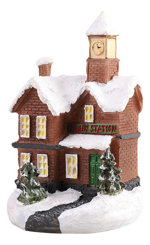 Cv 1pcs Mini Navidad Village Dollhouse A Pequeña A Pequeña