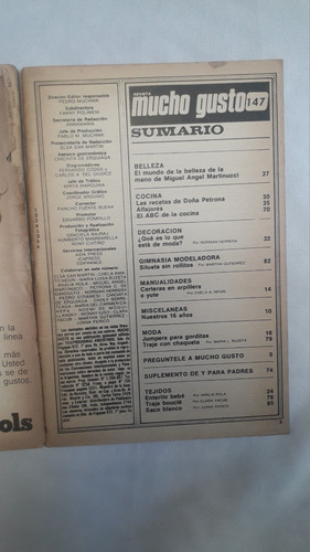 Lote Por Tres Revistas Antiguas ** Mucho Gusto ** Año 1976 (Usado)