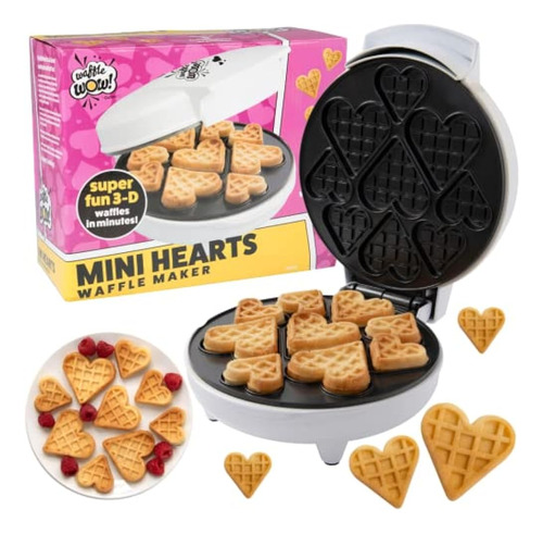 Mini Hearts Waffle Maker- Hacer 9 Gofres En Forma De Corazón