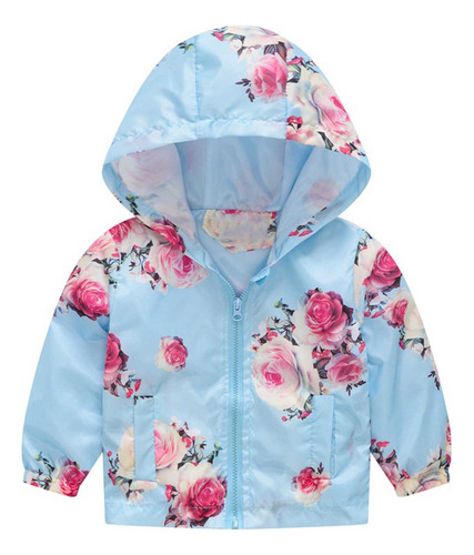 Chaqueta Con Capucha Para Niños Y Niñas, Bonitas Flores, Est