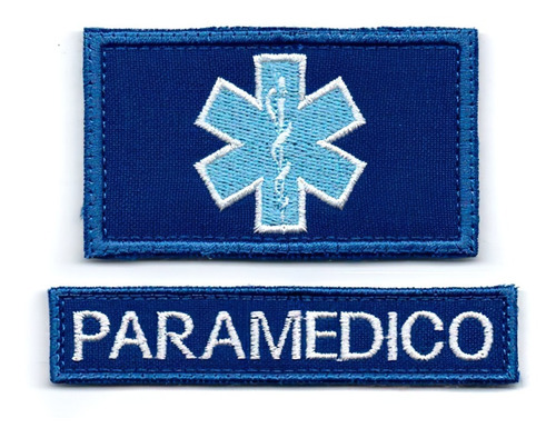 Parche Set Bordado Paramedico Cruz Vida Medico Salud 2 Parch