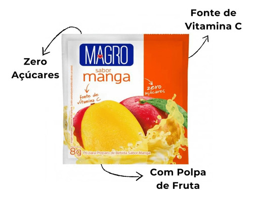 Suco Em Pó Zero Açúcar Magro 8g Sabores Variados Kit Com 90