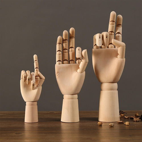 Maniquí De Mano De Madera Para Mano Derecha, Usos Pequeño