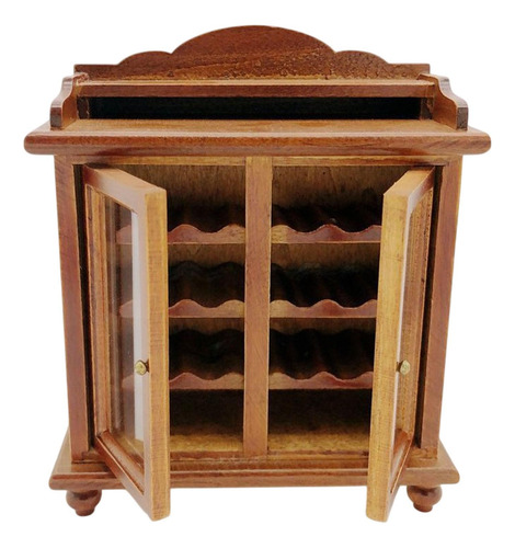 Mueble De Madera Para Vino A Escala 1/12, Micropaisaje,