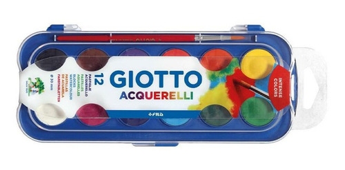 Acuarelas Giotto Estuche X 12 Colores Premium + Pincel