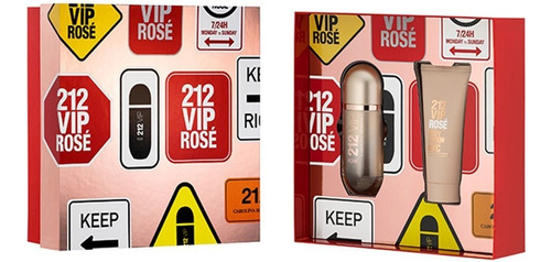 Perfume Carolina Herrera 212 Vip Rosé Edp 80ml + Body Lotion