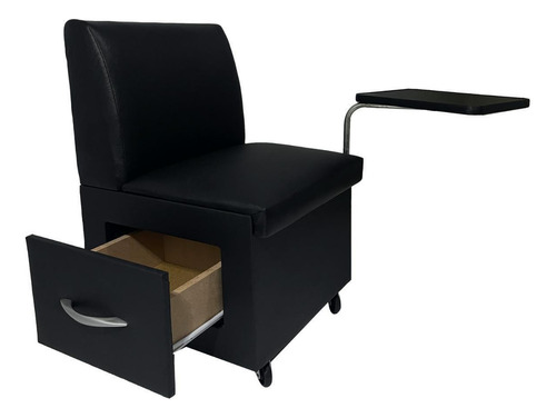 Cadeira De Manicure Profissional Preto Luxo Corino