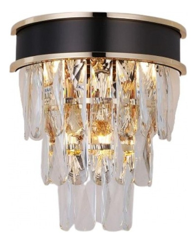 Arandela Luminária Lux Sindora Dcb00255 Cristal 28x24cm E14 Cor Dourado BIVOLT