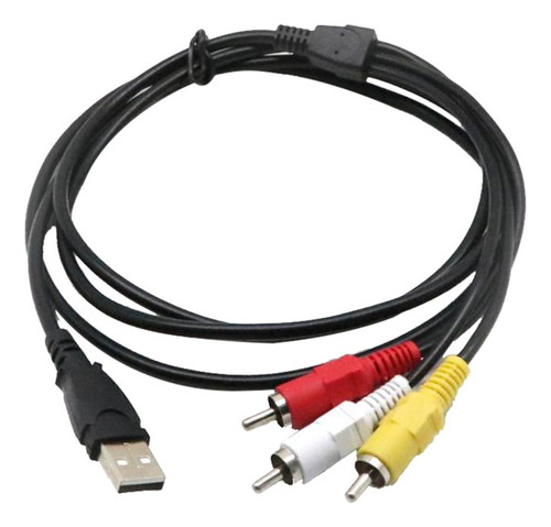 Enchufe Usb A De 5 Pies A 3 Rca Cable Convertidor Av / Tv