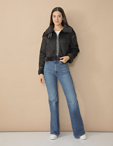Campera Gamulan Corderito Peluche Mujer