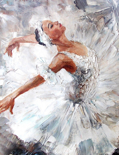 Bailarina Tipo Oleo 80x60, Cuadro Decorativo En Canvas