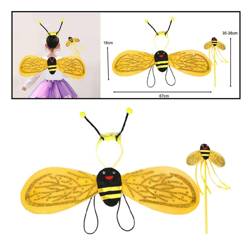 Disfraz De Abejorro Y Miel Para Niñas Y Niños, Diadema Con