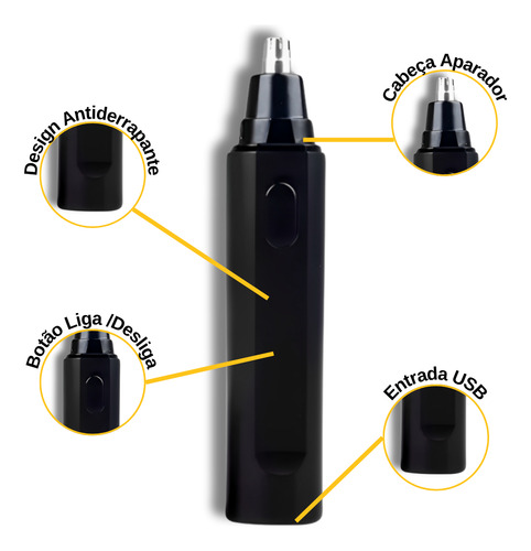 Barbeador Shaver Bivolt 5w Display Led Aparador Pelo Nariz