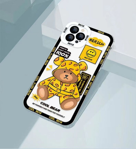 Funda De Teléfono De Silicona Para iPhone Small Grizzly