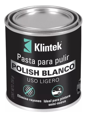 Polish Pasta Blanca 250g Klintek P/autos Nuevos O Pintados