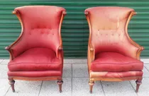 Comprar Par De Sillones Antiguos Estilo Colonial Inglés - No Francés