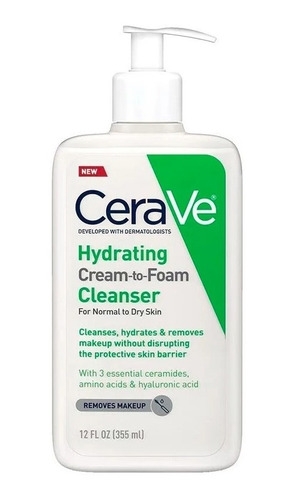 Cerave Hydrating Cream To Foam Cleanser 12 Oz.