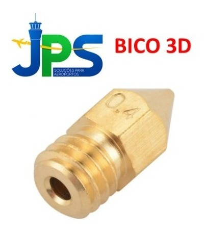 5pç Nozzle Bico  0.4 Mm M6 - Nfe Impressora 3d