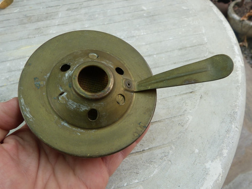 Antiguo Mechero Bronce 16,5 X 11,3 Diam X 6,6 Alto - 150 Grs (Usado)