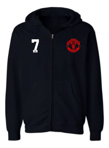 Campera  Salida Algodon Manchester United  Retro Canguro