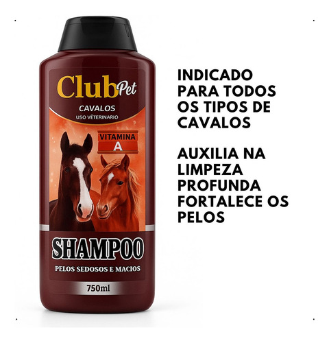 Shampoo Fortalecedor Para Cavalos Todas As Idades Vitamina A