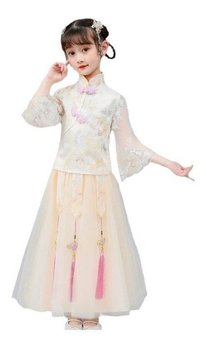 Vestido Cheongsam Para Niña Traje Hanfu