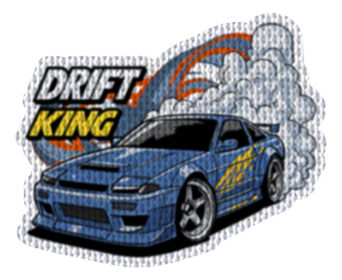Parche 7,5cm Fshd Hot Wheels Logo Drift King Modelo 02 Hot Wheels Drift King Modelo 02