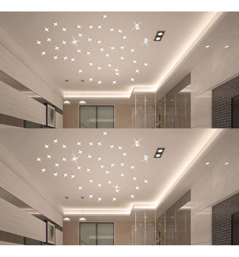 Espejos Acrílicos En Forma De Estrella 3d Para Pared