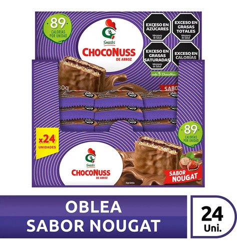 Gallo Snacks Oblea Choconuss 24 unidades