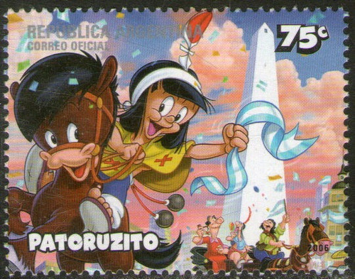 Argentina Serie X 1 Sello Mint Patoruzito = Pamperito 2006