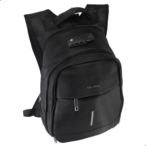 Mochila urbana OULANSHI Notebook color negro dise o liso 30L