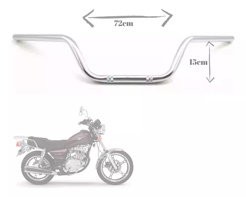 Guidão Suzuki Intruder 125 Cromado Modelo Original Moto