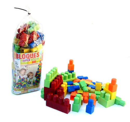 Imagen 3 de 5 de Bloques Super Blocks Bolson X42 Piezas Super Grandes