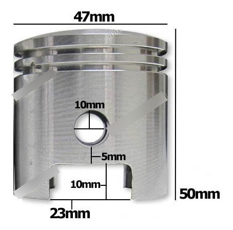 Piston Tipo B Para Bicicmoto 3ra Gen