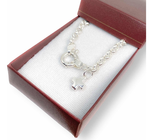 Pulsera Rolo Con Dije Cruz Del Equilibrio Plata 925
