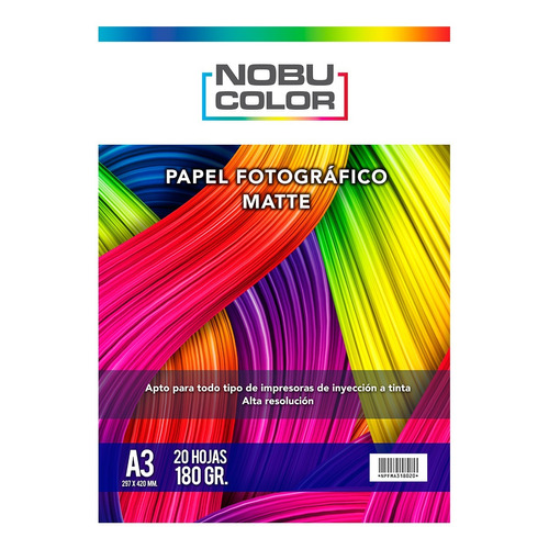 Papel Fotográfico Matte - A3 - 180 Grs. 20 Hojas