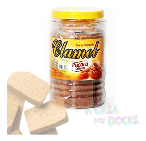 Doce de doce de amendoim paçoca caseira amendoin em lata 60kg 20 un pacote x 20