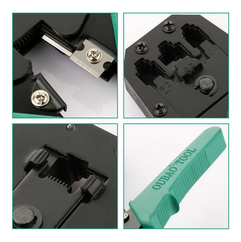 Imagen 9 de 10 de Pinza Crimpeadora Pelacable Red Rj45 Rj11 Rj9