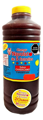 Chamoy Navolato 5 Estrellas Sabor Chabacano 1l