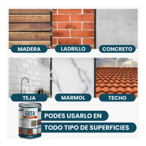 Gota Cero Impermeabilizante Sella Lluvia Agua 2x1 - 500 Ml