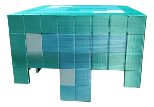 Casco De Minecraft Disfraz Cosplay Talla Personalizada Celeste Personalizada