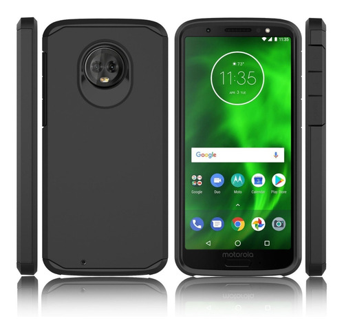 Protector Antichoque Carcasa Motorola Moto G6 Con Vidrio Hd